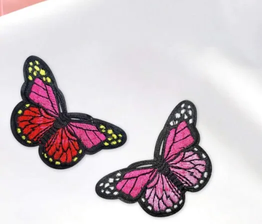 20 Pcs Butterfly Applique Iron on Patches - Embroidered Butterfly Patch - Dainty Girly Patches - For Clothing Jackets Hats Bags Scrapbook