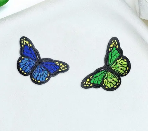 20 Pcs Butterfly Applique Iron on Patches - Embroidered Butterfly Patch - Dainty Girly Patches - For Clothing Jackets Hats Bags Scrapbook