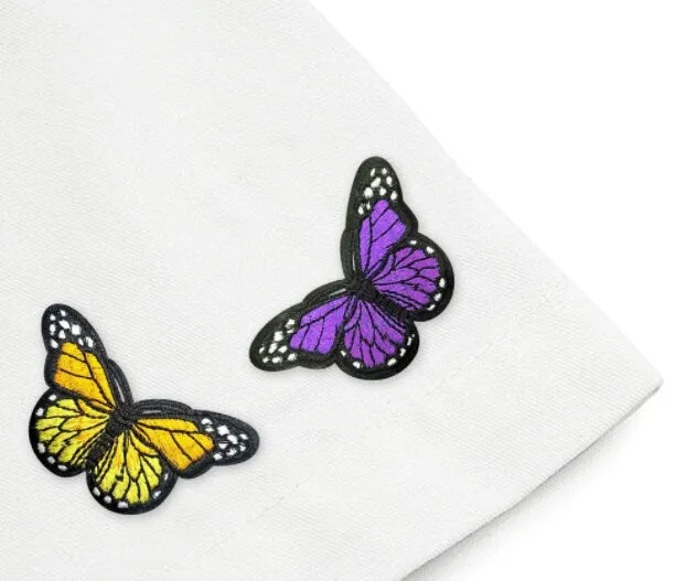 20 Pcs Butterfly Applique Iron on Patches - Embroidered Butterfly Patch - Dainty Girly Patches - For Clothing Jackets Hats Bags Scrapbook