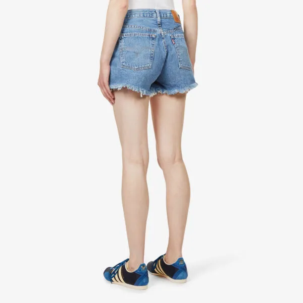 501 Levis high waist distressed denim shorts in oxnard athens mid