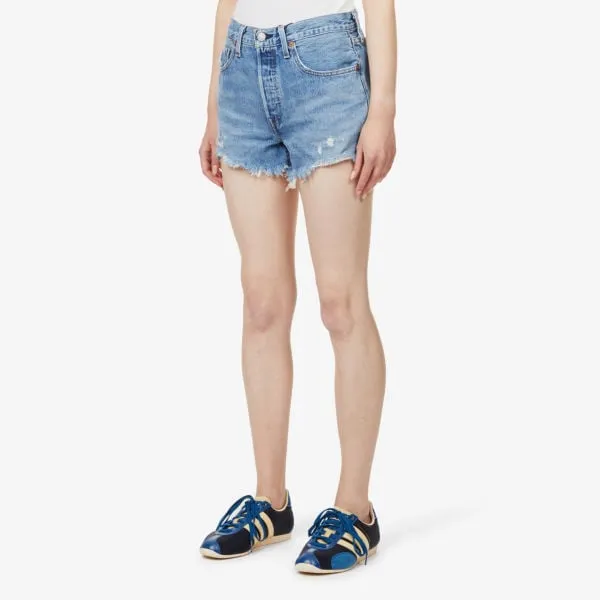 501 Levis high waist distressed denim shorts in oxnard athens mid