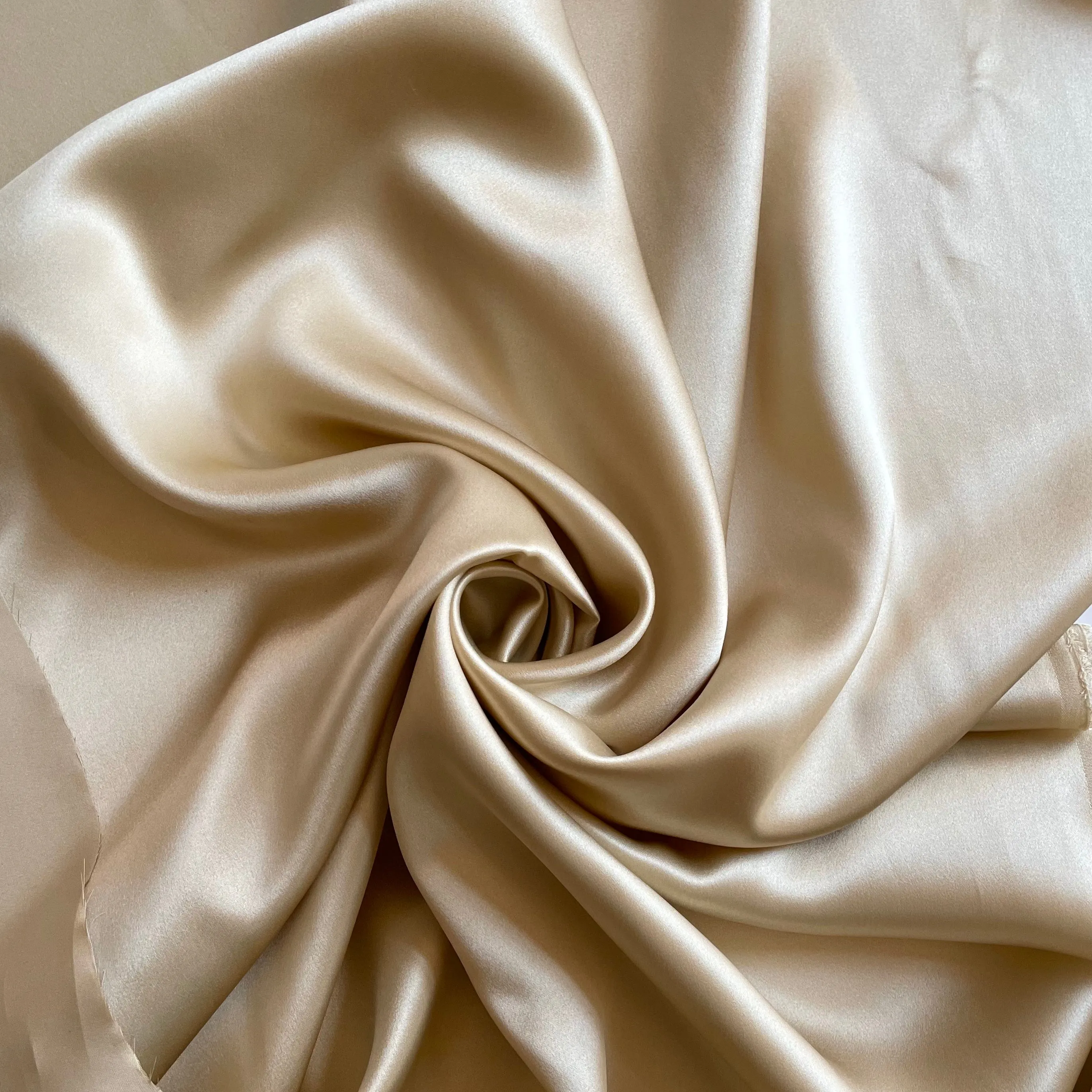 7/8 yard Remnant : Silk Charmeuse - Almond