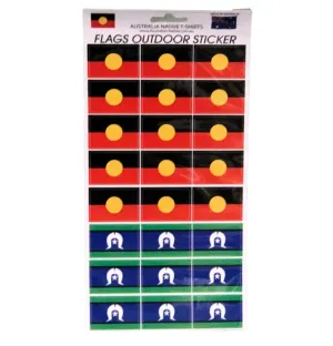 Aboriginal Flag & Torres Strait Islands Flag Sticker (Pack of 24)