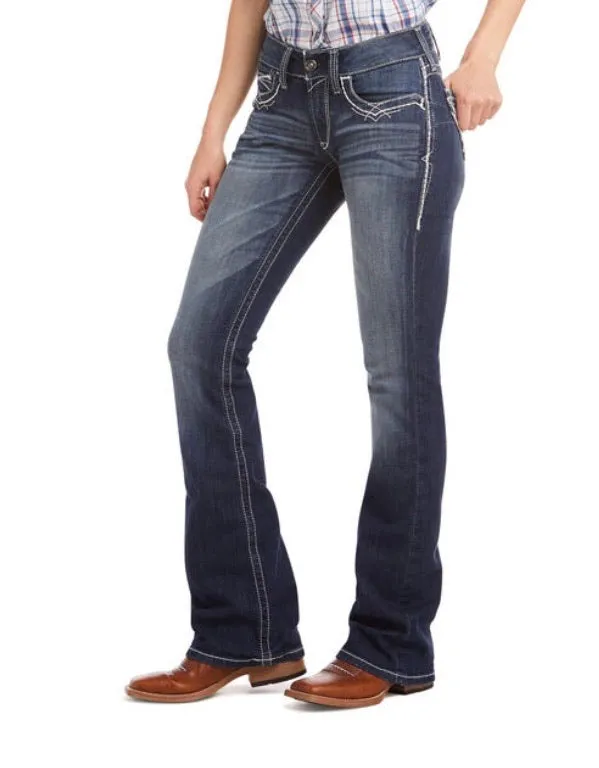 Ariat R.E.A.L. Mid Rise Stretch Entwined Boot Cut Jean