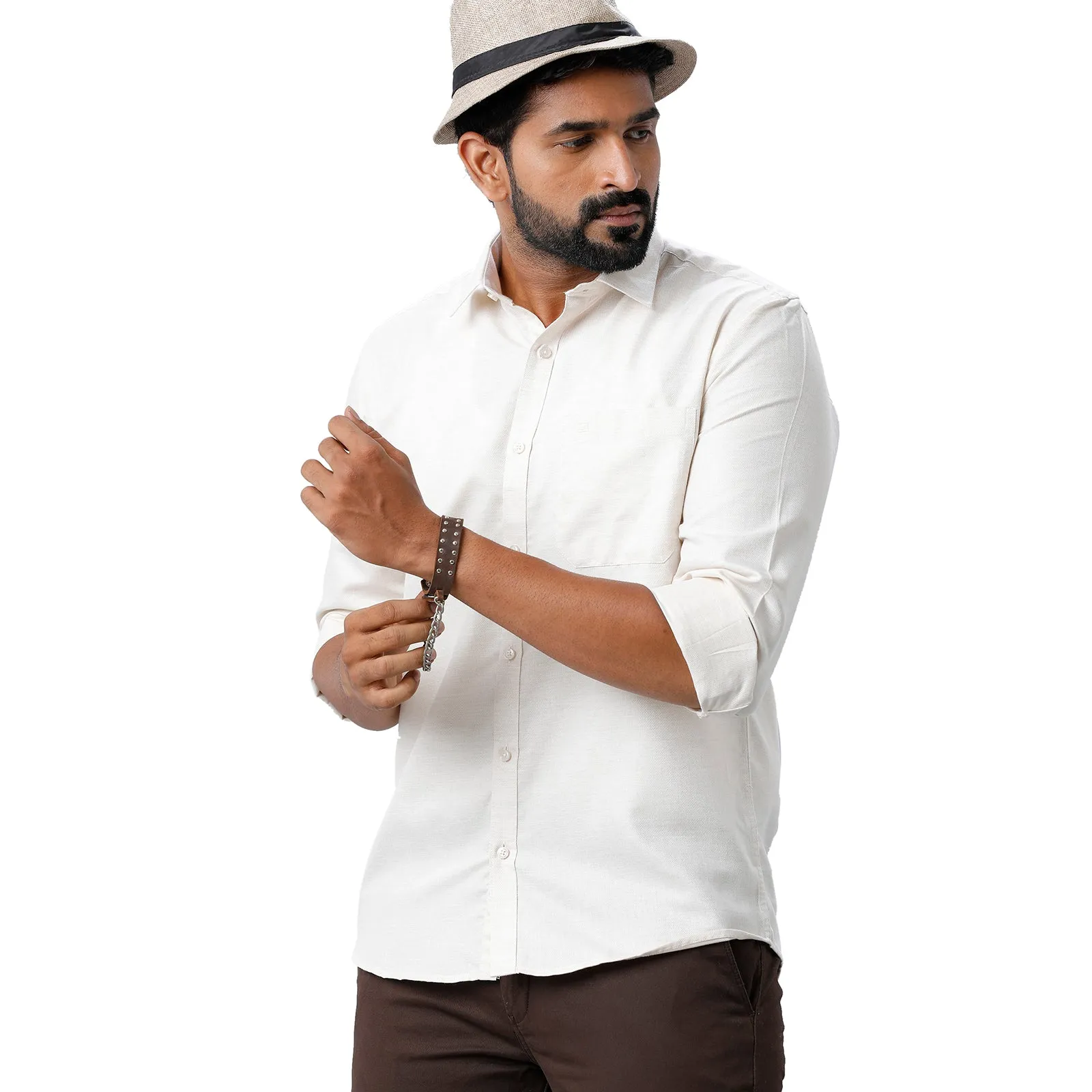 Armani - Light Beige Formal Shirts for Men | Ariser