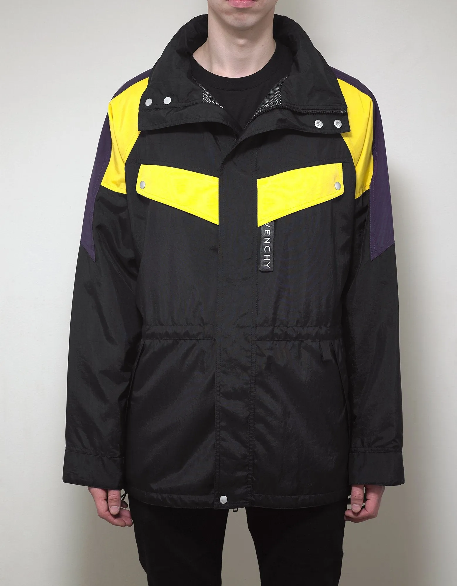 Black Long Sailing Windbreaker