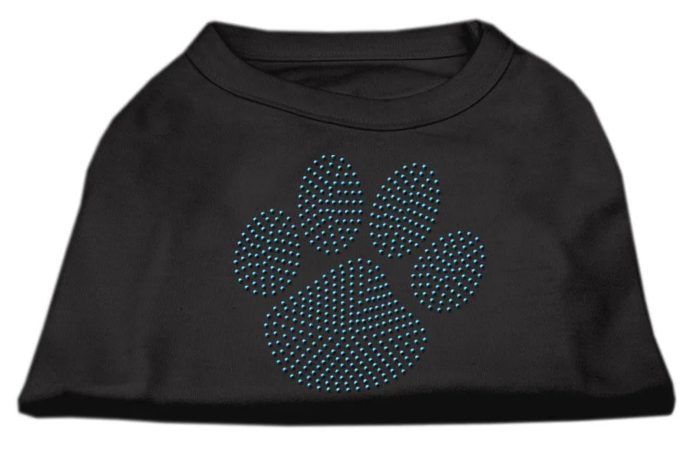 Blue Paw Rhinestud Shirt Black XXL (18)