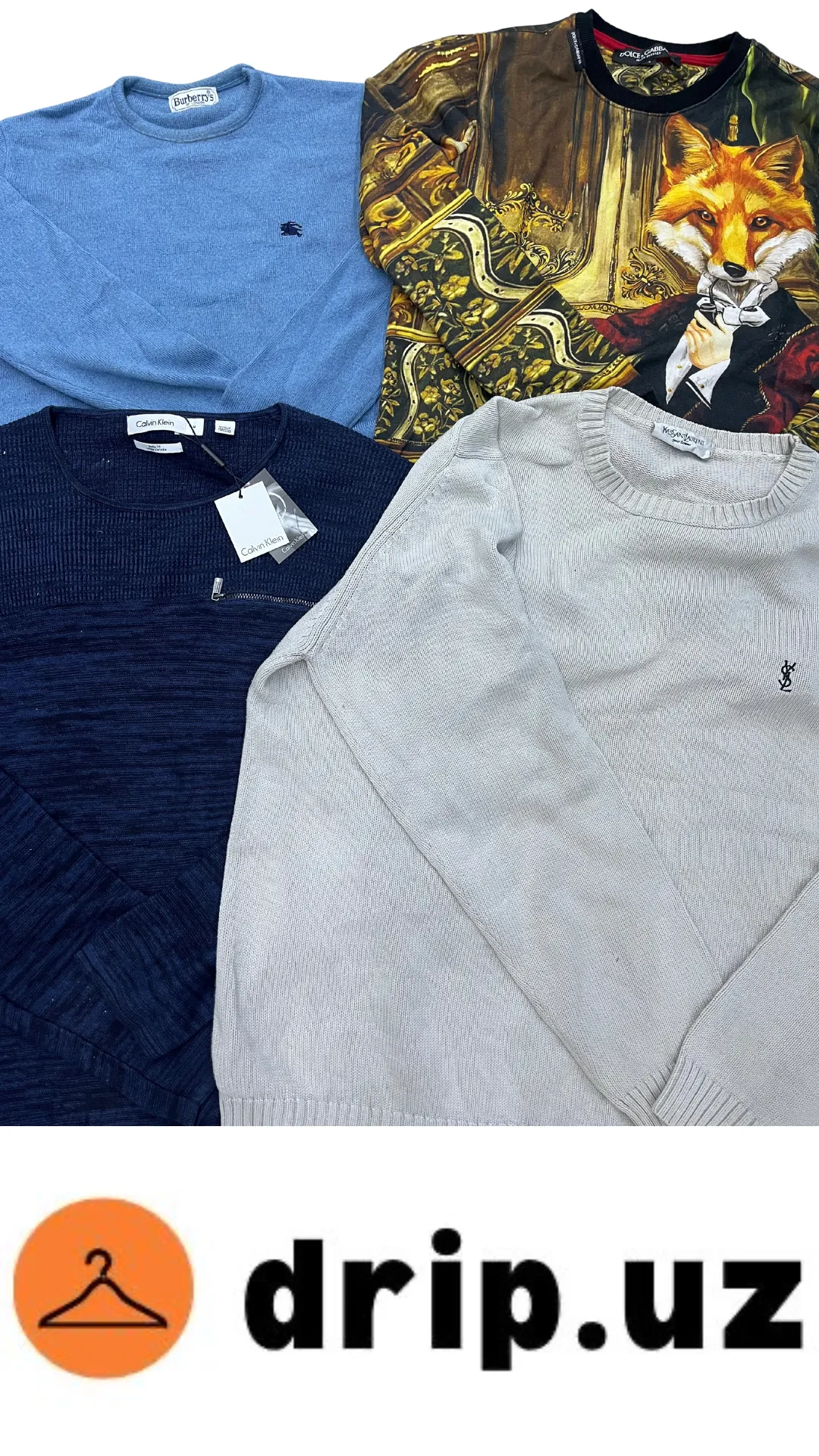 Branded Luxury Authentic Sweaters - burberry/Gucci/YSL/Guess