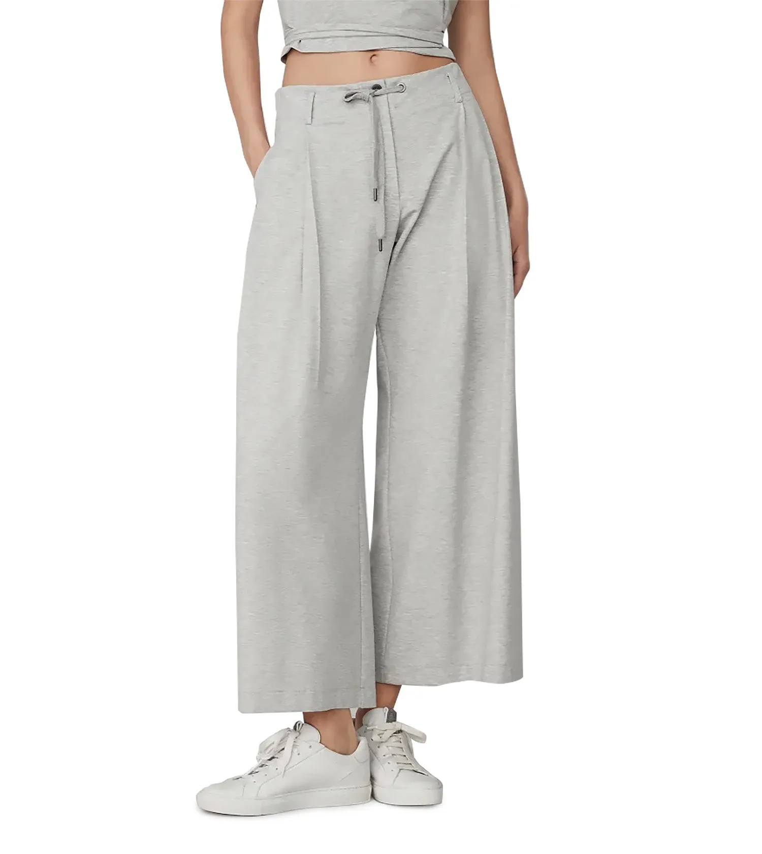 BRUNELLO CUCINELLI Couture Interlock Loose Crop Activewear Trousers