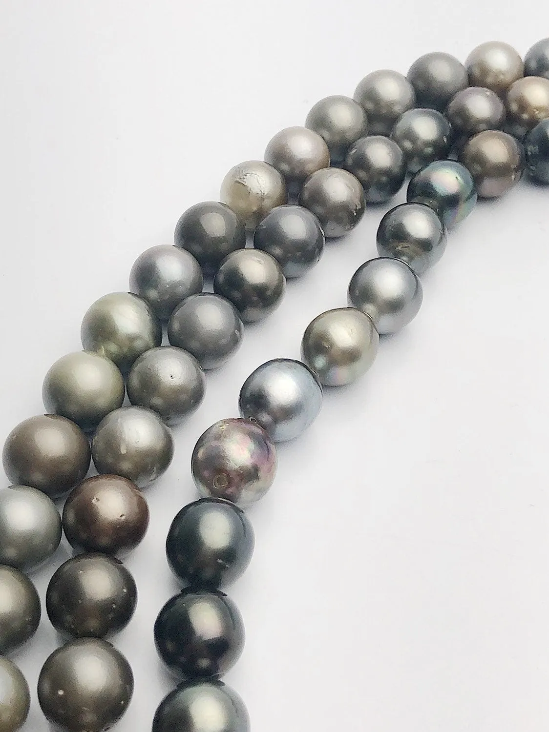 BUY 2 GET 1 FREE - Half Off Black Friday Sale - Tahitian Pearl Strands, 12 - 14mm (682)