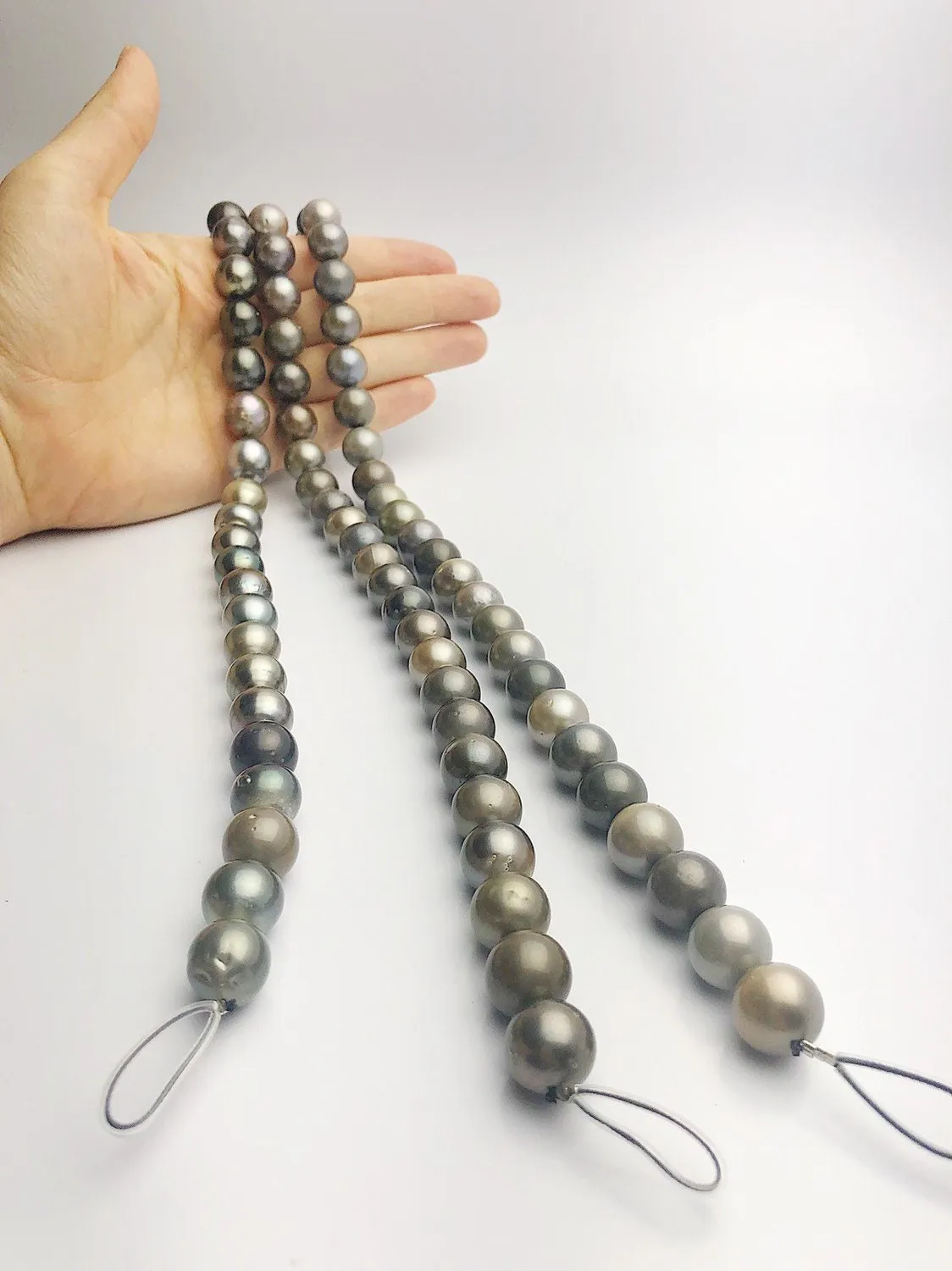 BUY 2 GET 1 FREE - Half Off Black Friday Sale - Tahitian Pearl Strands, 12 - 14mm (682)