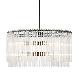 Café Lighting Zara ES 6 Light Pendant Black