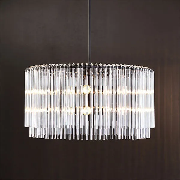 Café Lighting Zara ES 6 Light Pendant Black