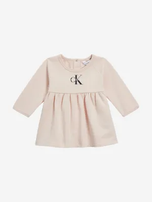 Calvin Klein Baby Girls Monogram Dress in Pink