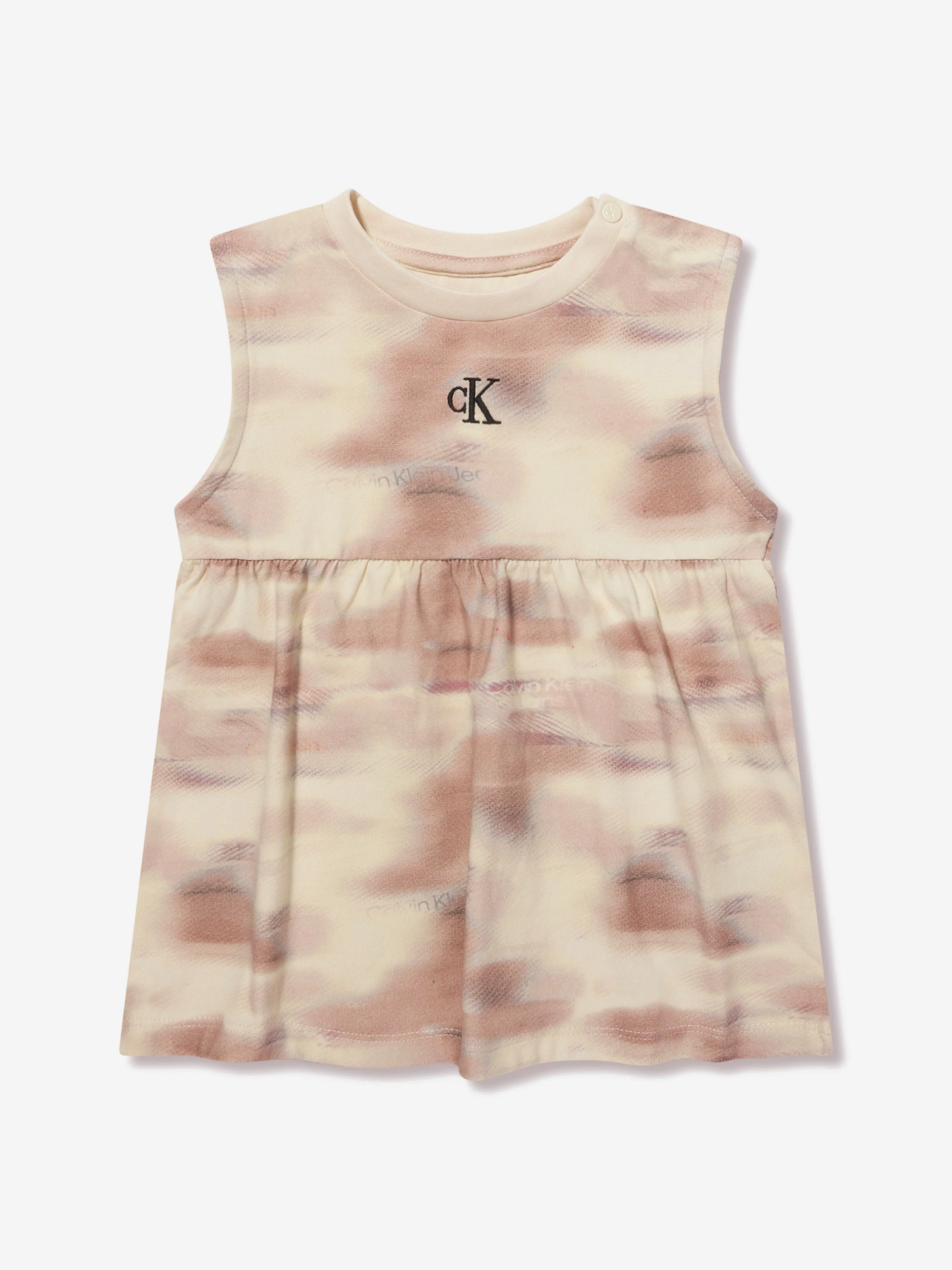 Calvin Klein Baby Girls Tie Dye Dress in Pink