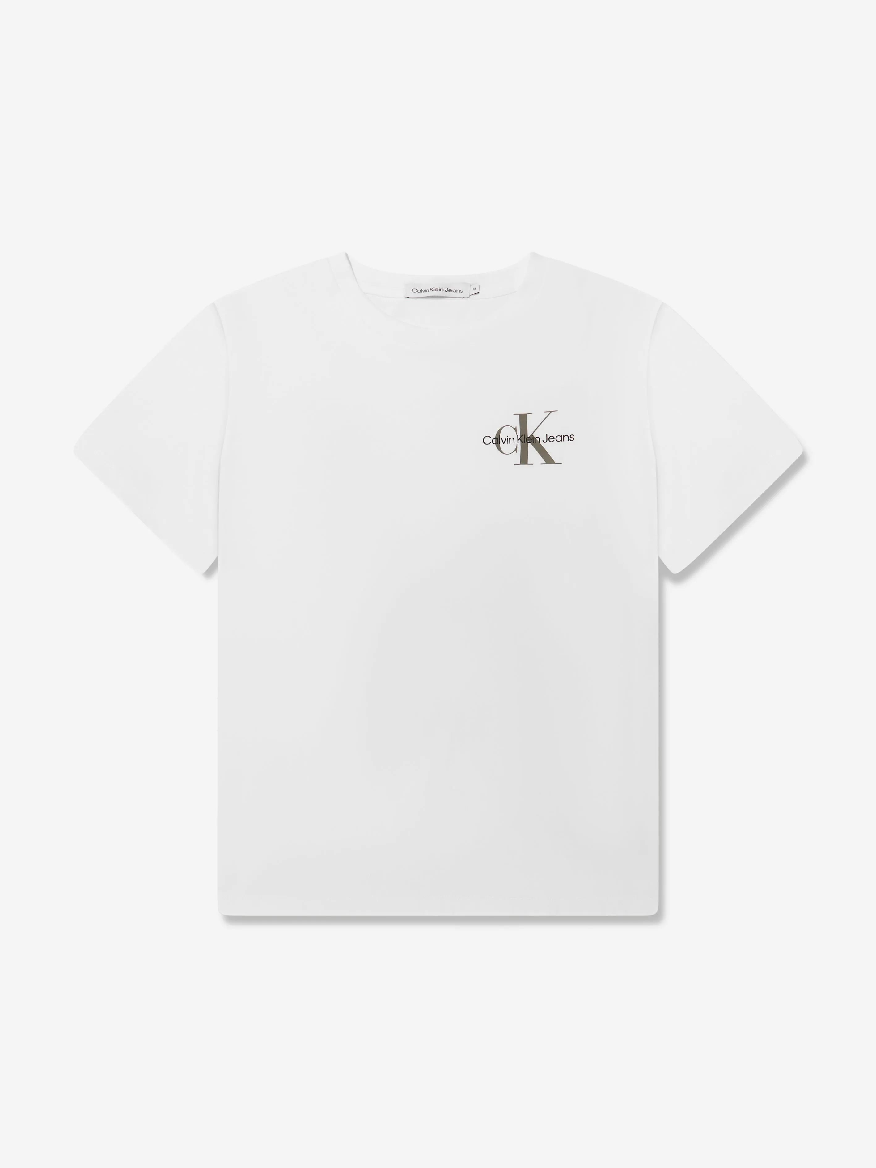 Calvin Klein Boys Chest Monogram T-Shirt in White