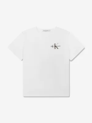 Calvin Klein Boys Chest Monogram T-Shirt in White