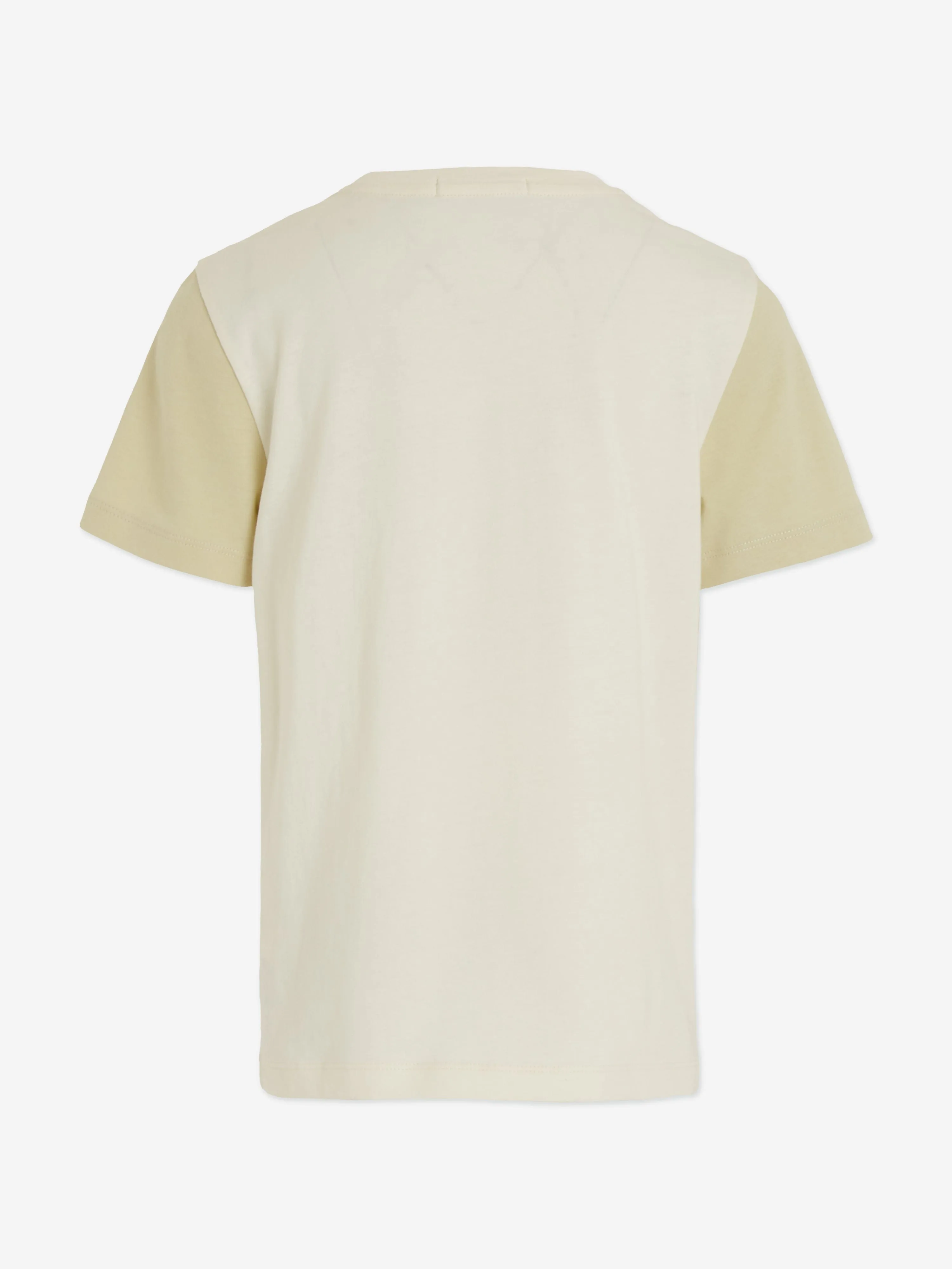 Calvin Klein Boys Colourblock T-Shirt in Beige