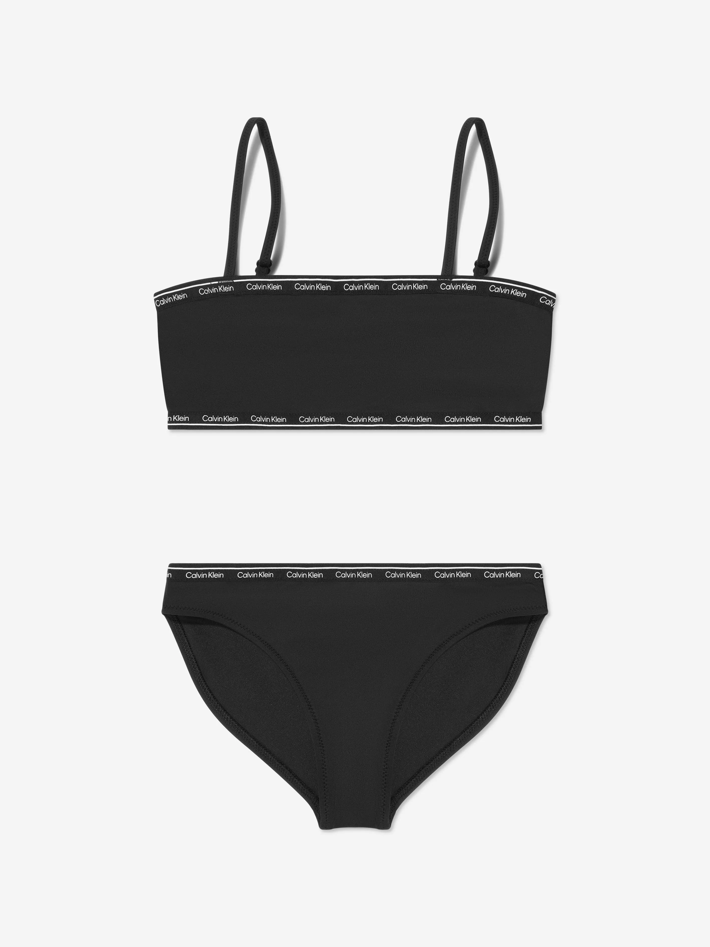 Calvin Klein Girls Bralette Bikini in Black