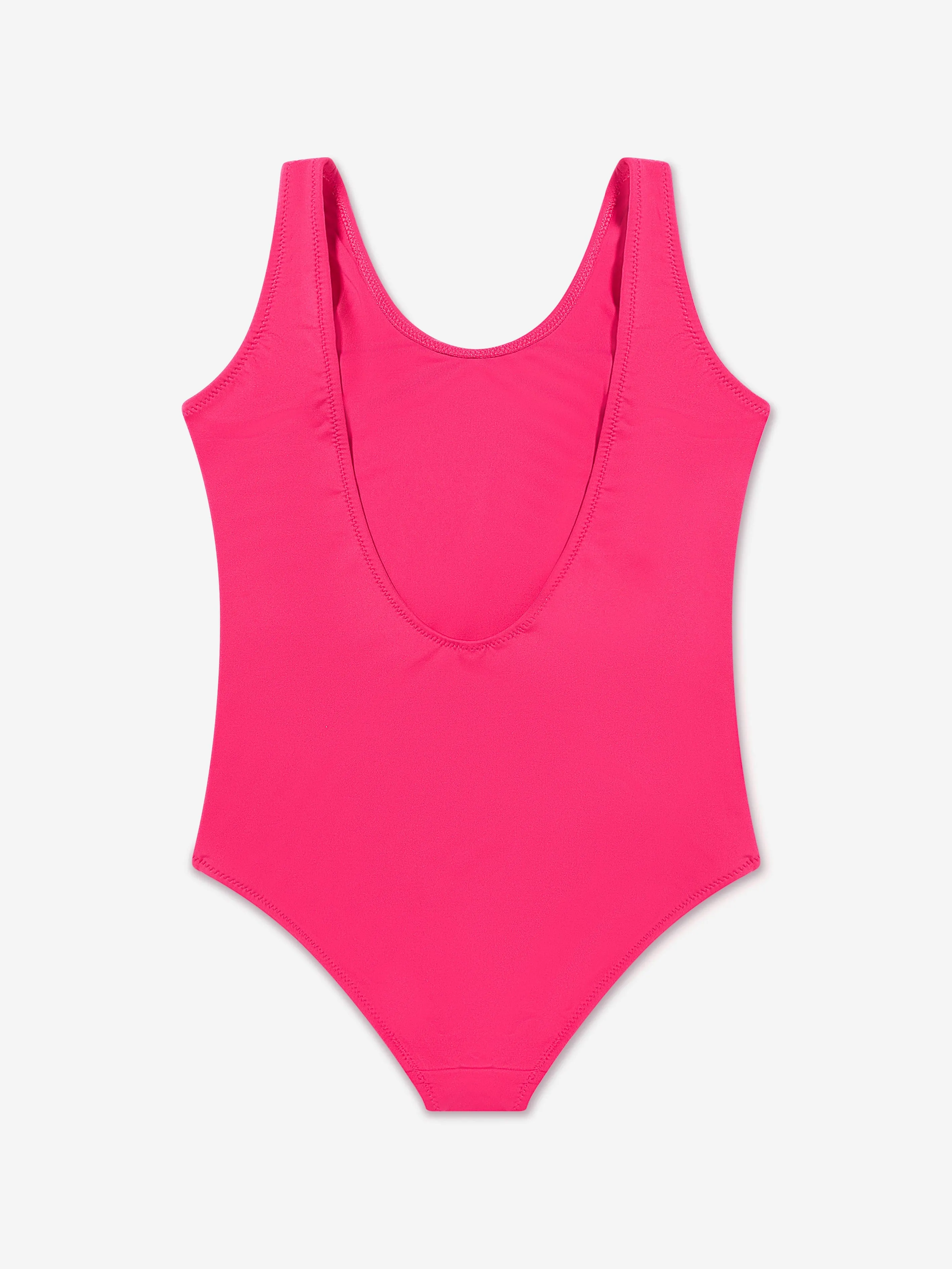 Calvin Klein Girls Logo Swimming Costume in Pink