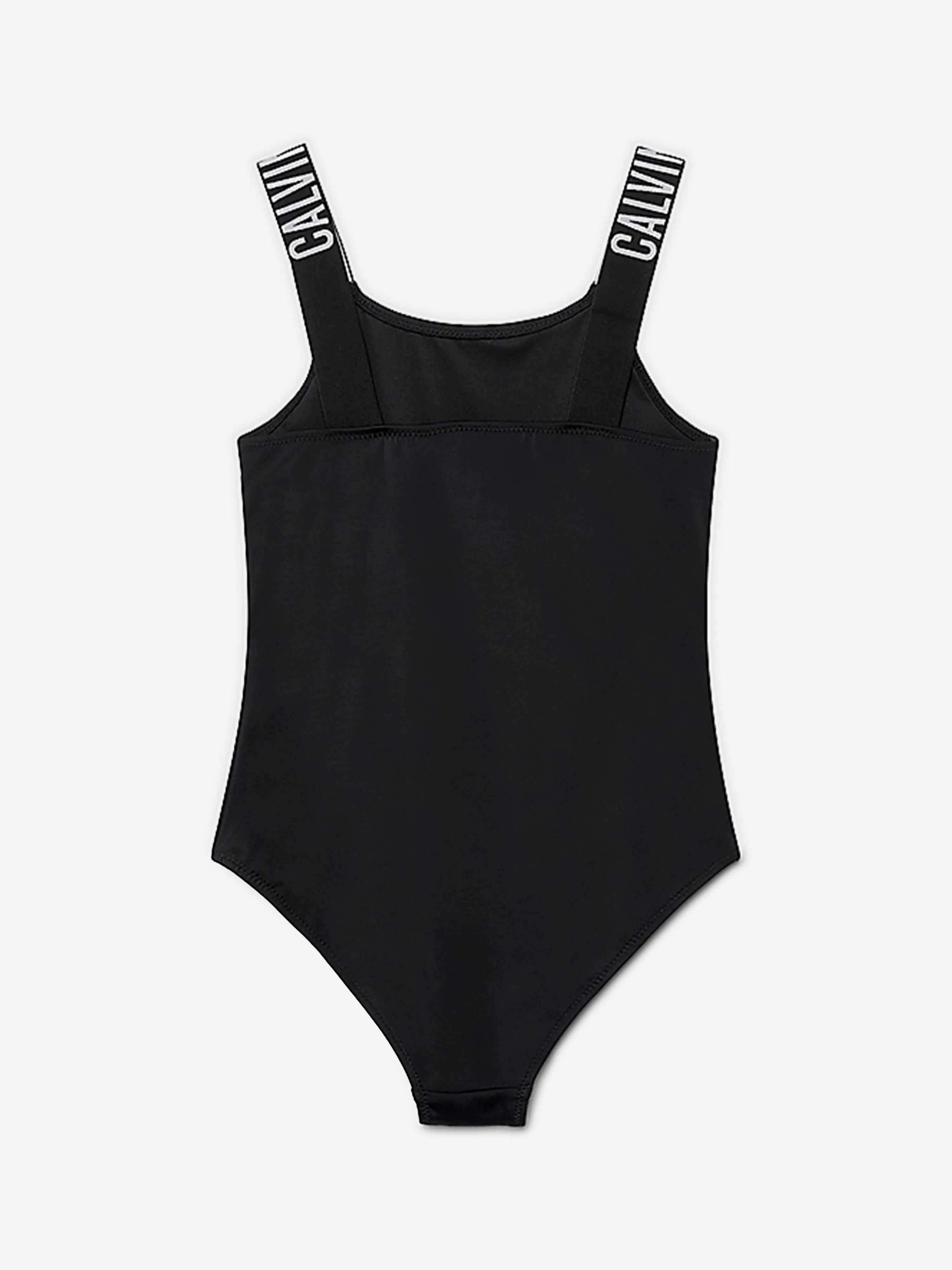 Calvin Klein Girls Logo Swimsuit in Black