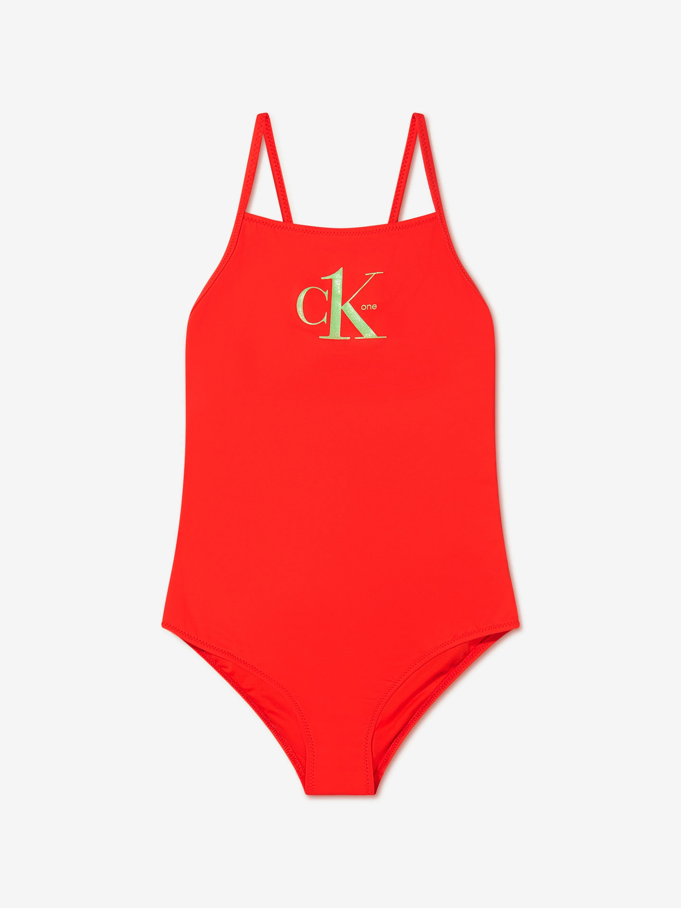 Calvin Klein Girls Logo Swimsuit