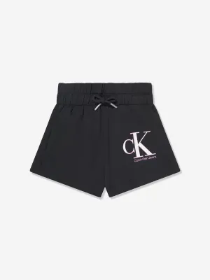 Calvin Klein Girls Reveal Monogram Shorts in Black