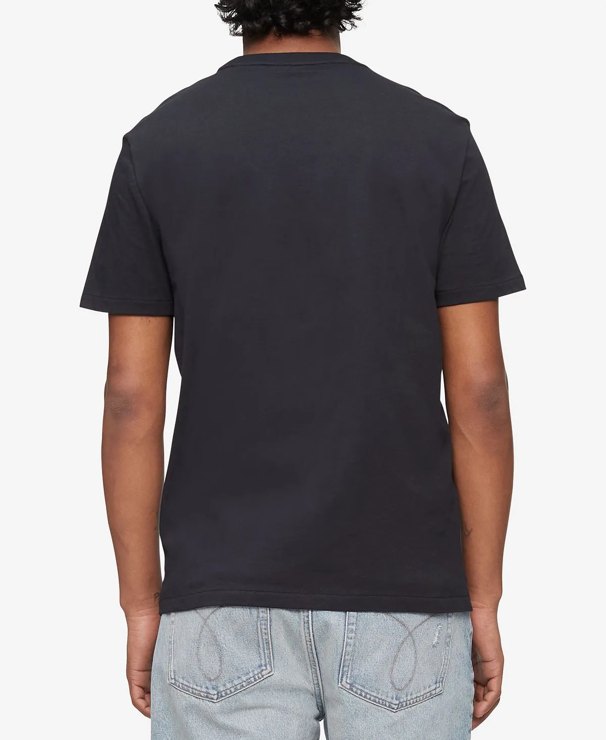 Calvin Klein Men's Plain Cotton Crew Neck T-Shirt, Multi