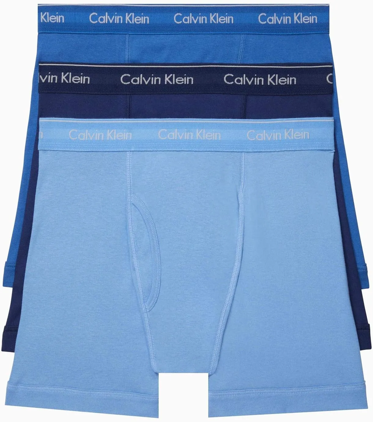 Calvin Klein Underwear Cotton Classics Multipack Boxer Briefs, Multi Blue