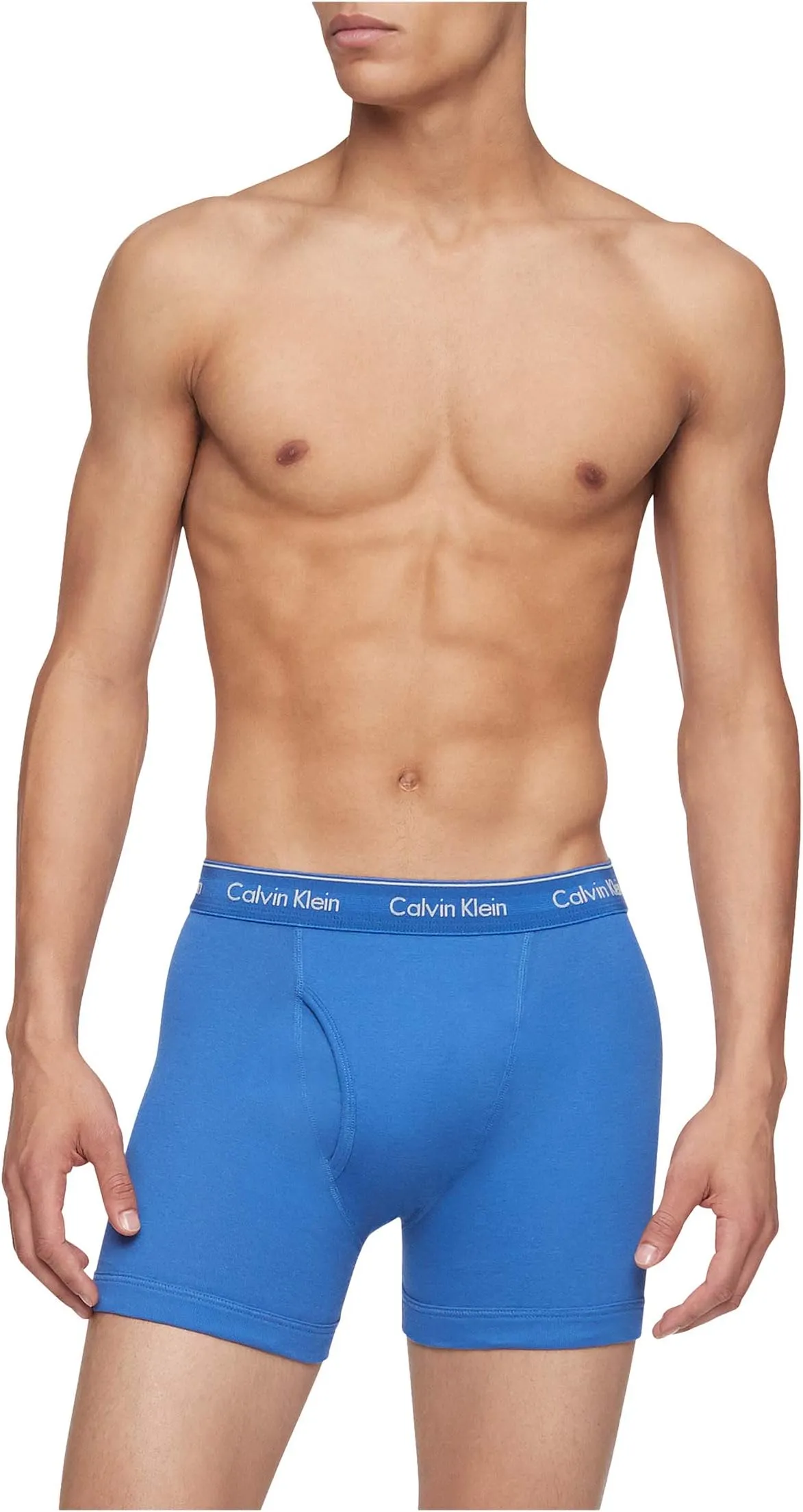 Calvin Klein Underwear Cotton Classics Multipack Boxer Briefs, Multi Blue