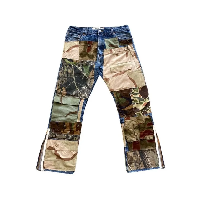 Camo Patchwork Detail Denim // RANDOM SELECTION