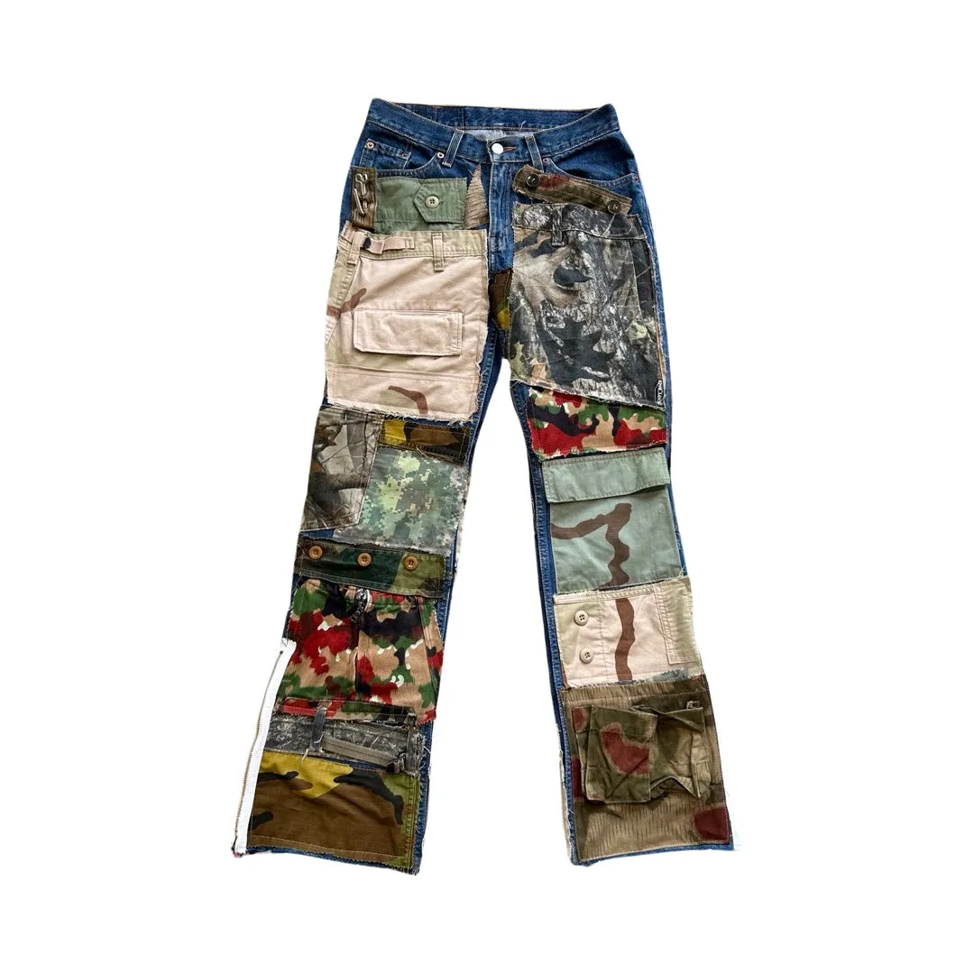 Camo Patchwork Detail Denim // RANDOM SELECTION