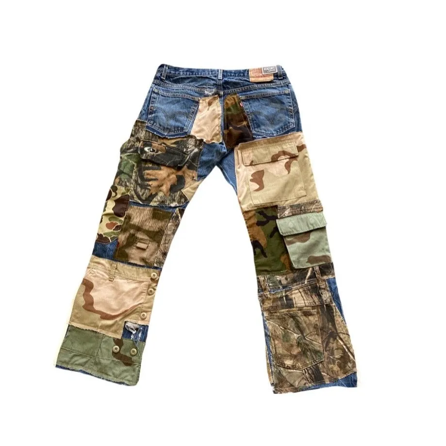 Camo Patchwork Detail Denim // RANDOM SELECTION