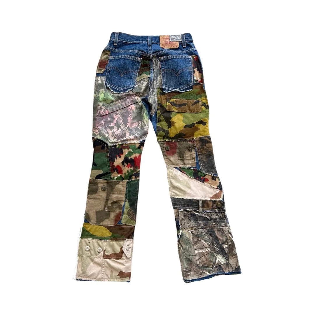 Camo Patchwork Detail Denim // RANDOM SELECTION