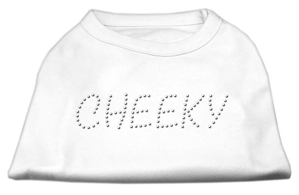 Cheeky Rhinestone Shirt White S (10)