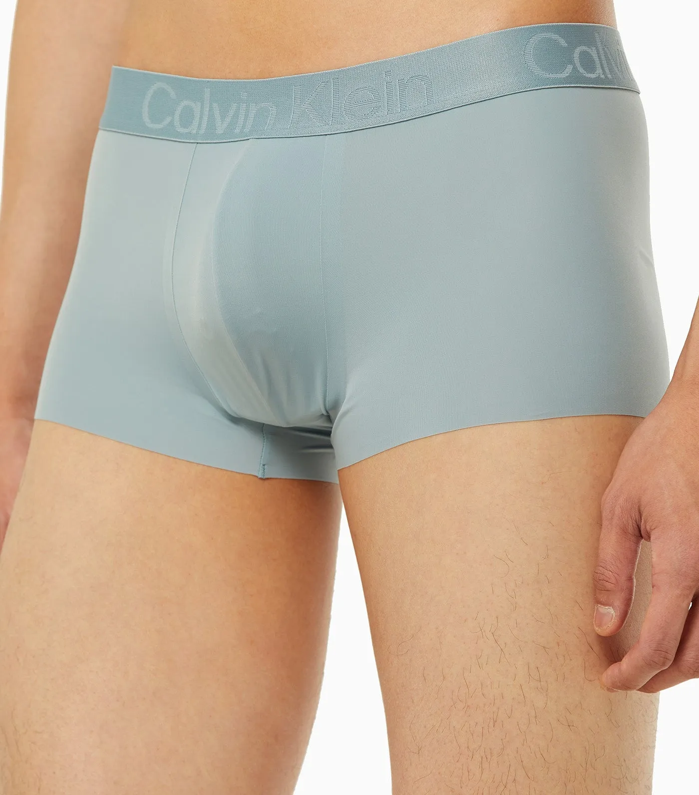 CK Black Low Rise Trunks Light Blue