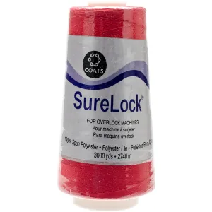 Coats Surelock Overlock Thread 3,000yd - Red