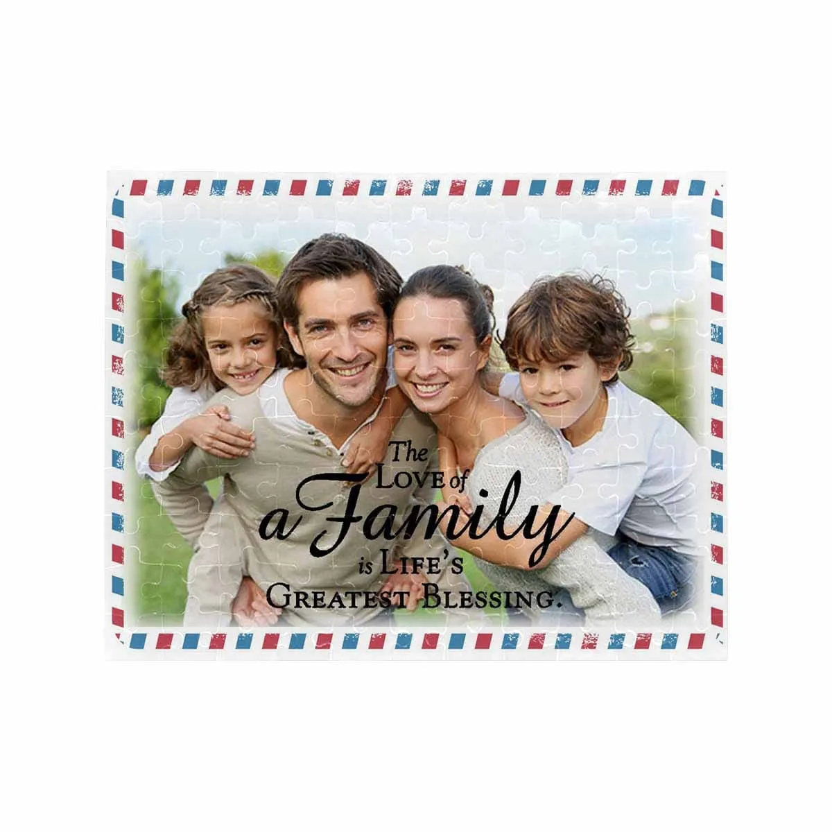 Custom Photo Family Envelope Rectangle Jigsaw Puzzle Best Indoor Gifts 110 Pieces