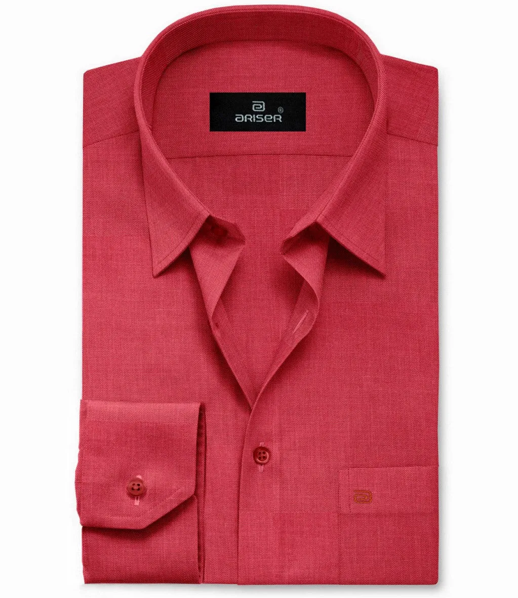 Davos - Dark Red Formal Shirts for Men | Ariser