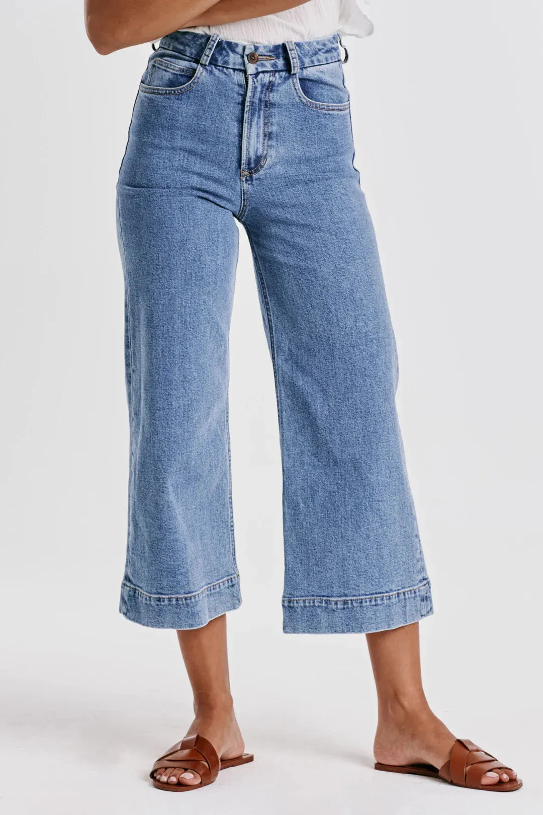 Dear John Audrey Cropped Wide Leg Jeans