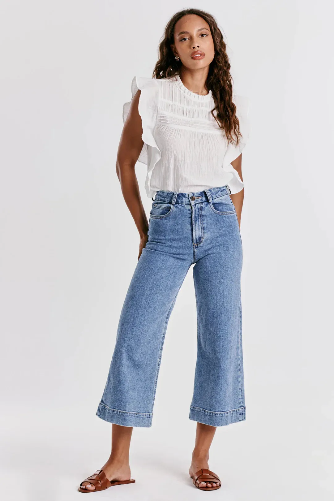 Dear John Audrey Cropped Wide Leg Jeans