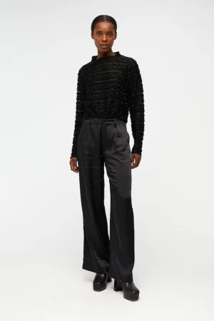 Debra Mid Waist Pants - Black