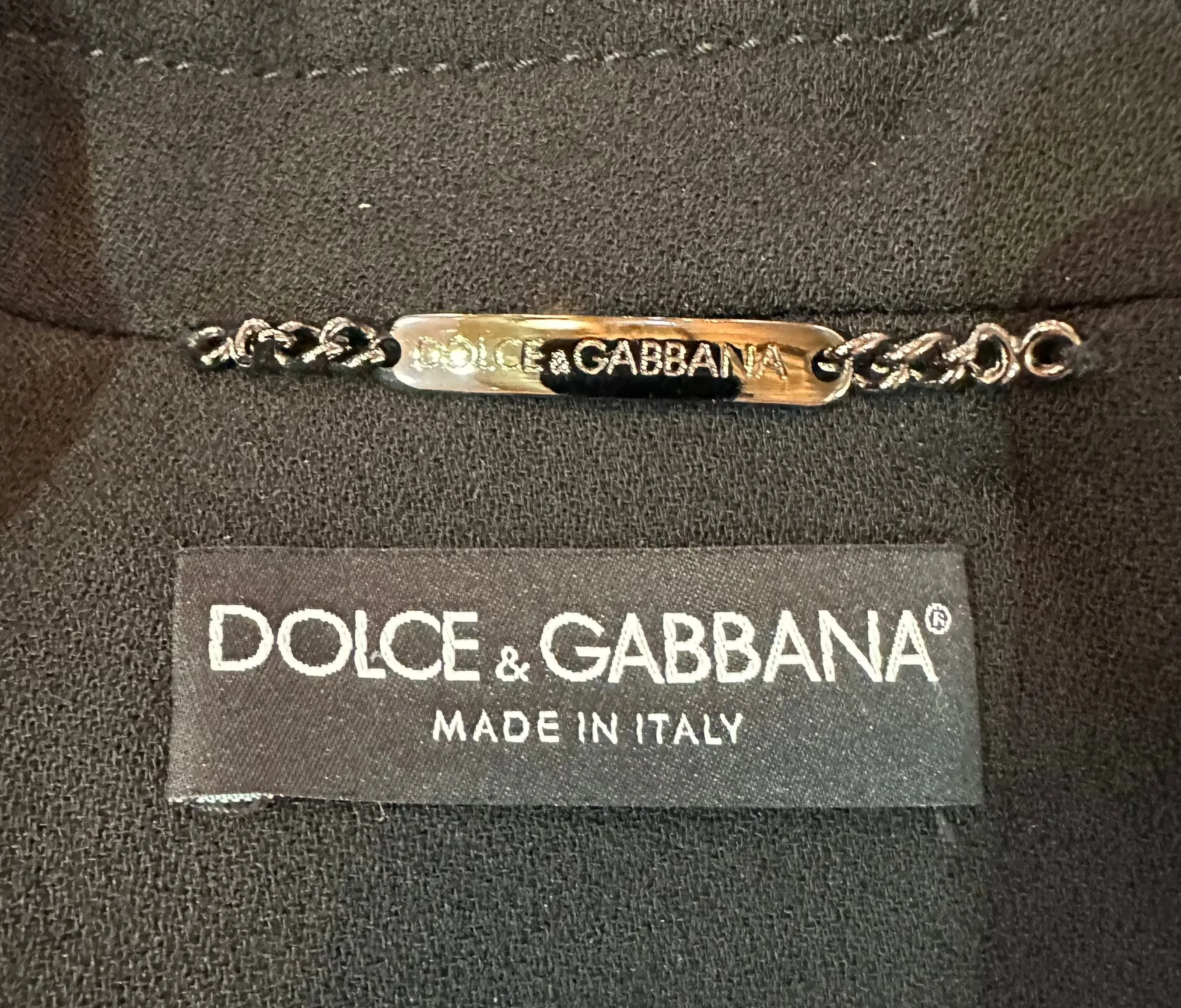 Dolce and Gabbana 2000s Dramatic Black Wool Military Inspired Coat