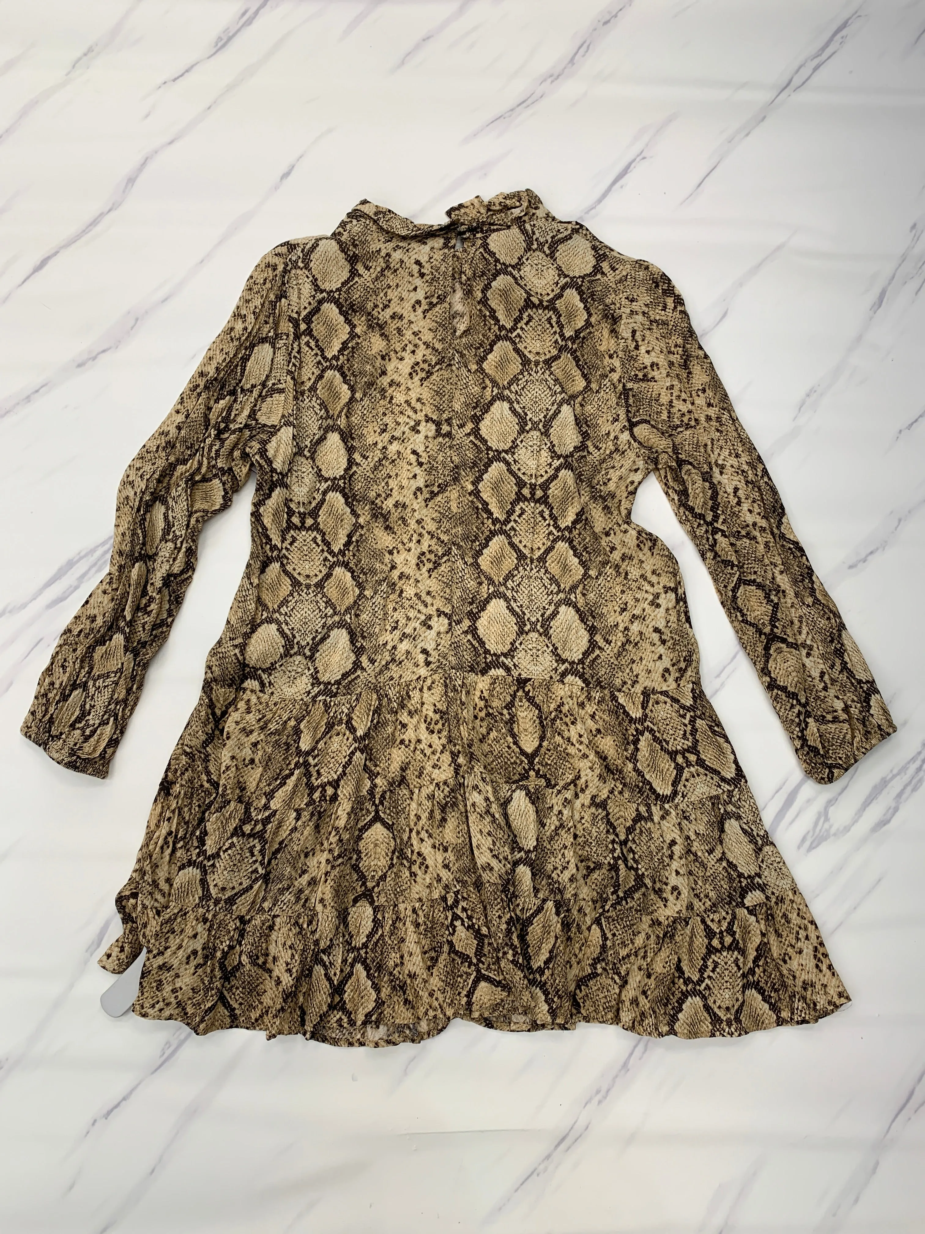 Dress Casual Short By Zara In Snakeskin Print, Size: M