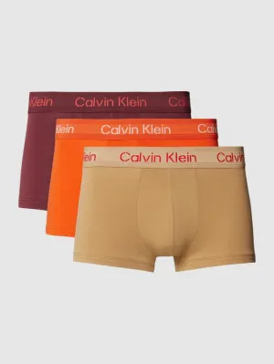 Elastic waist briefs, pack of 3 Calvin Klein Underwear, neon orange