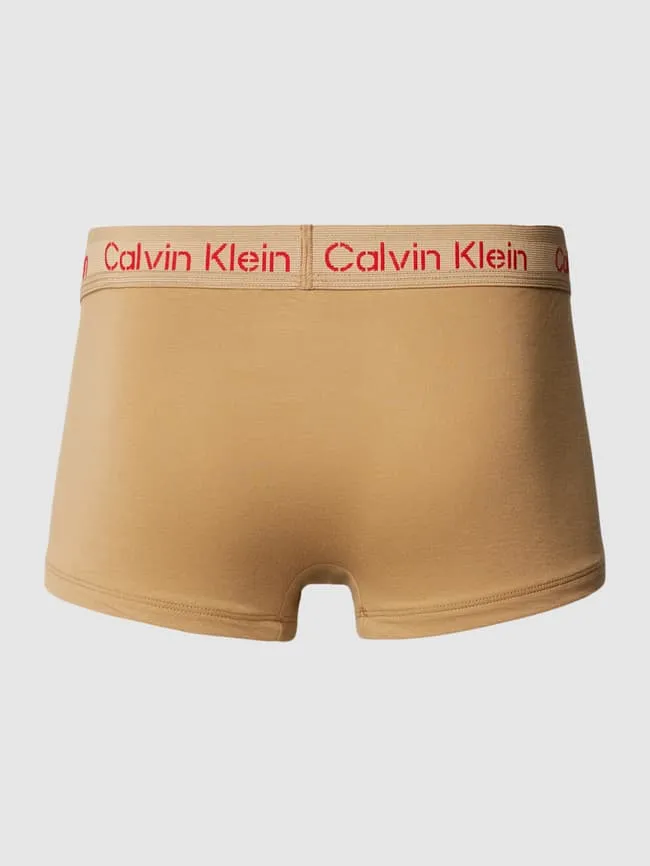 Elastic waist briefs, pack of 3 Calvin Klein Underwear, neon orange