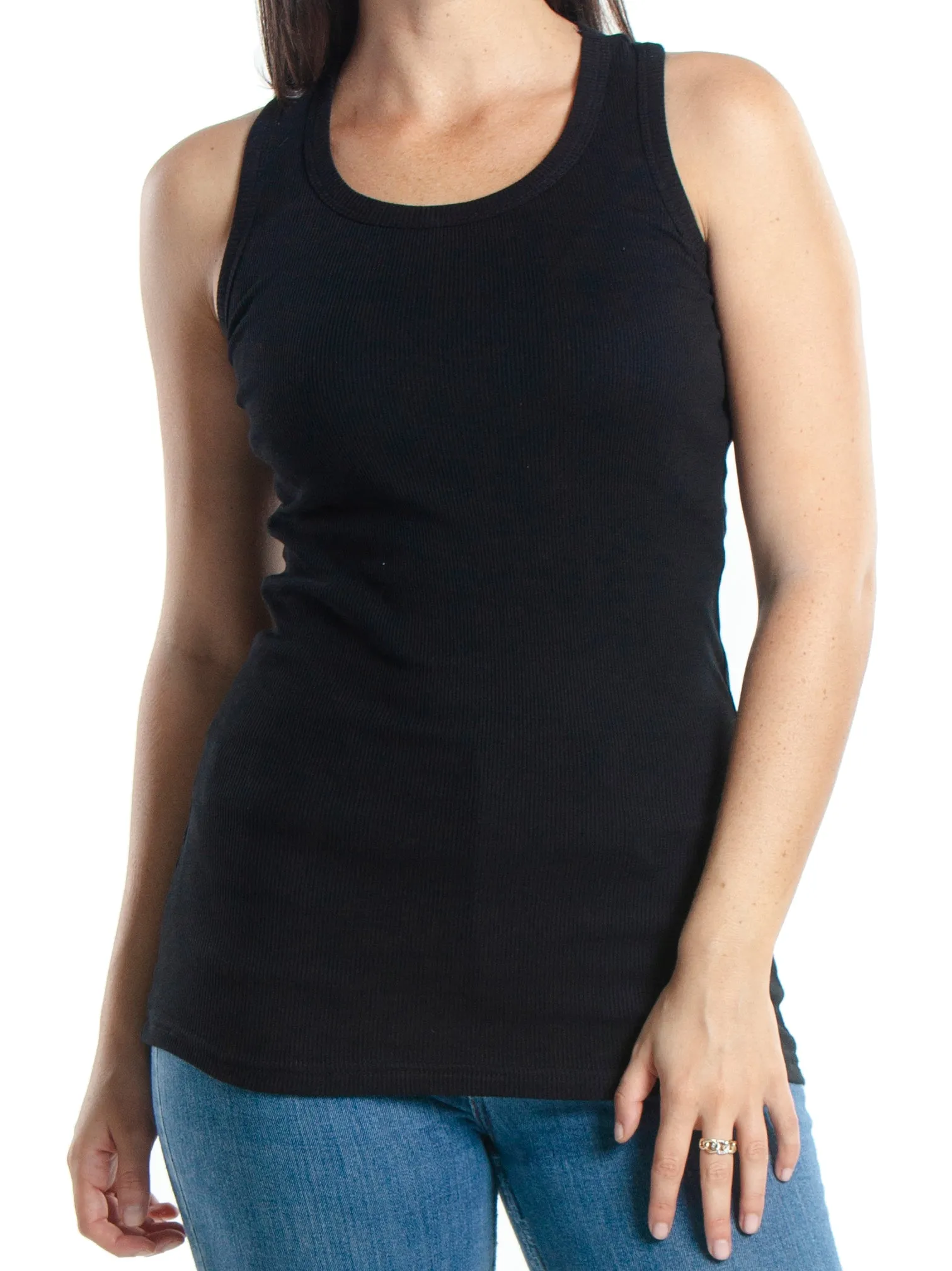 Emprella Tank Tops for Women, 100% Cotton Ribbed Racerback Tanks for Casual, Lounging, and Sports