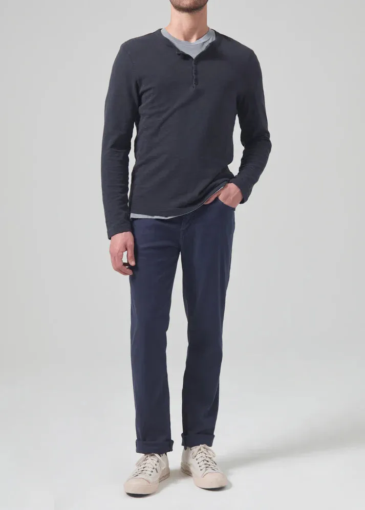 Gage Slim Straight Stretch Linen Pant