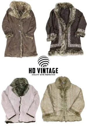 HD217 Ladies Premium Y2K Afghan Coats - 23 pcs