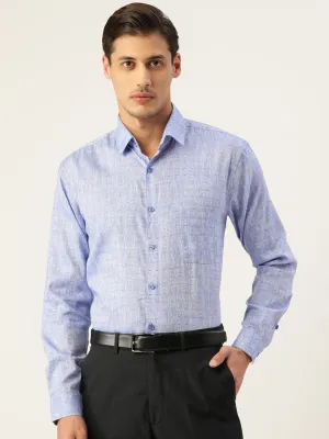 Jashvi Men's  Linen Cotton Polka Dots Formal Shirts